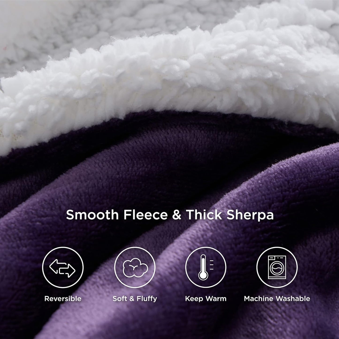 Sherpa blanket - plum