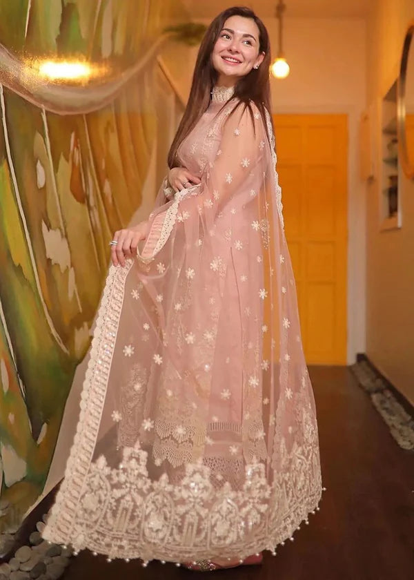 3 pcs Embroidery lawn - rose pink