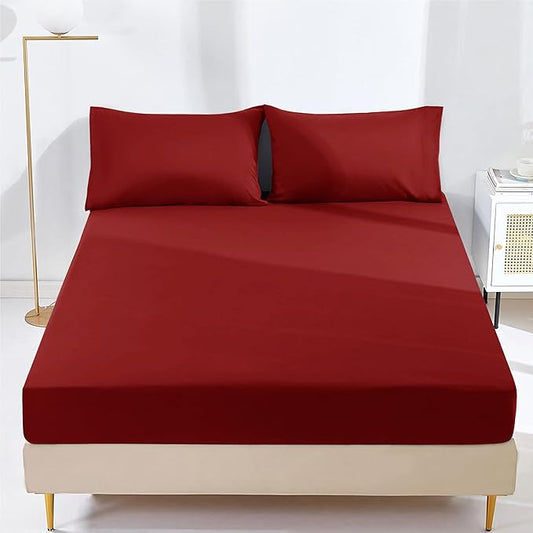 3 PCS Fitted sheet - maroon