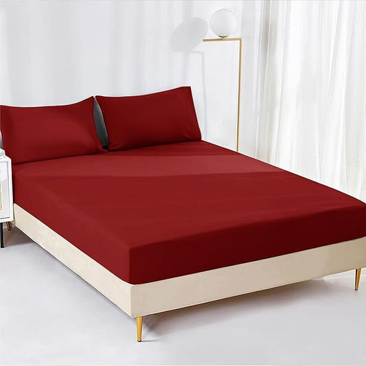 3 PCS Fitted sheet - maroon