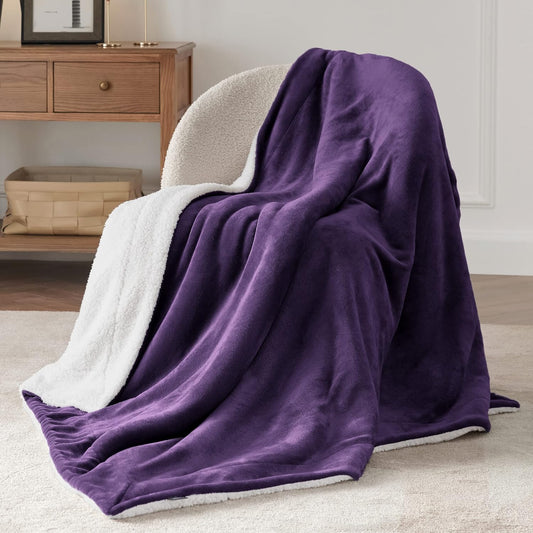 Sherpa blanket - plum