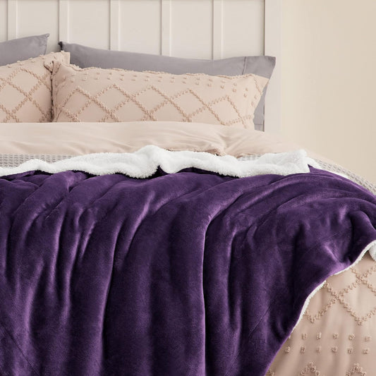 Sherpa blanket - plum